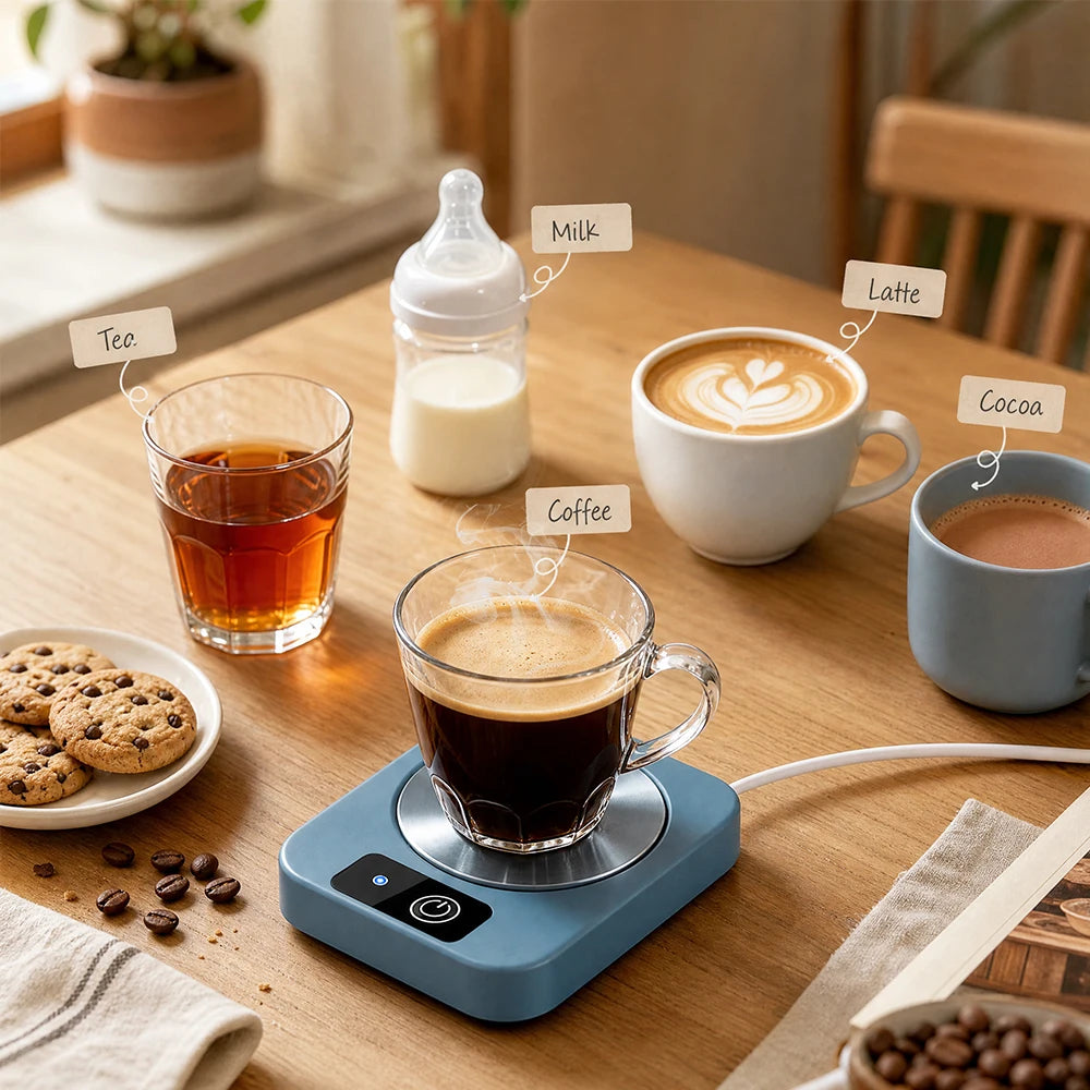 Electric Desktop Mug Warmer for Coffee and Tea - 3