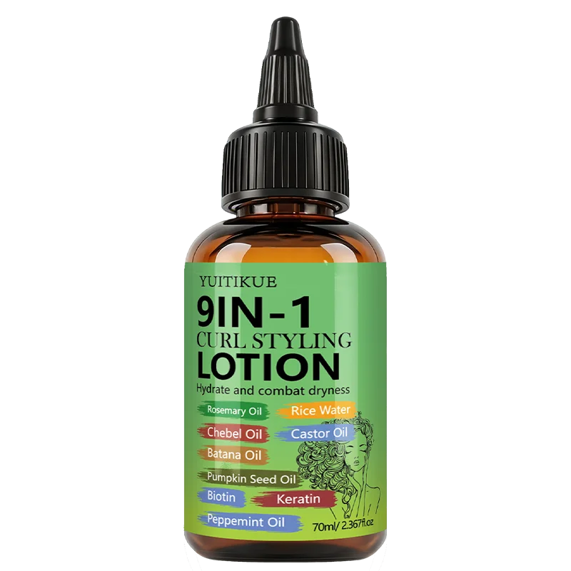 9 in 1 Rosemary and Castor Oil Curly Hair Styling Lotion 70ml