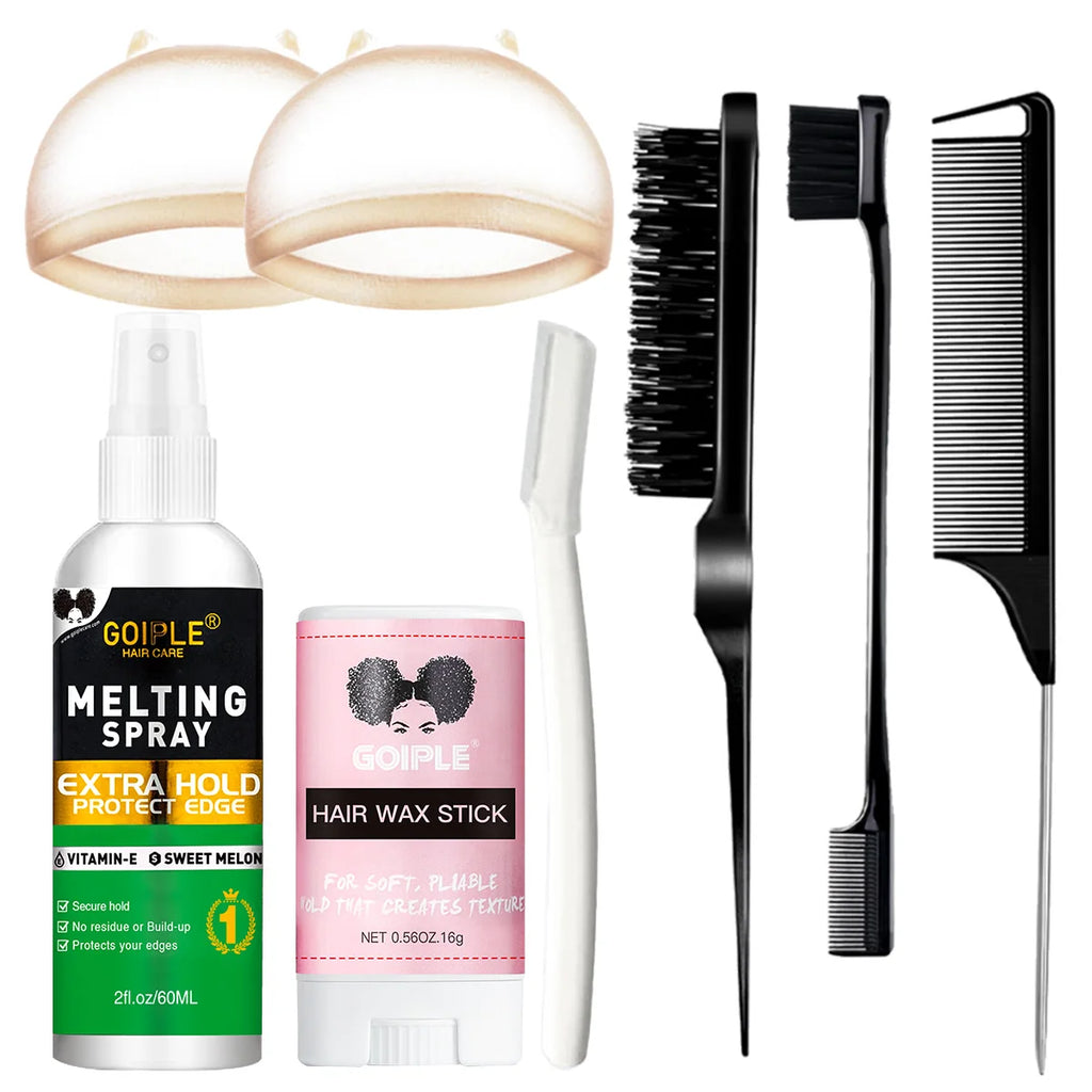 Goiple Lace Wig Melting Spray and Hair Wax Stick Edge Styling Kit