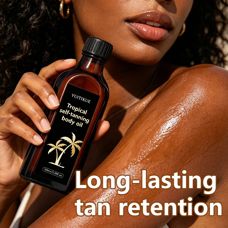 YUITIKUE Tropical Self Tanning Body Oil Natural Bronze Glow 100ml - 12