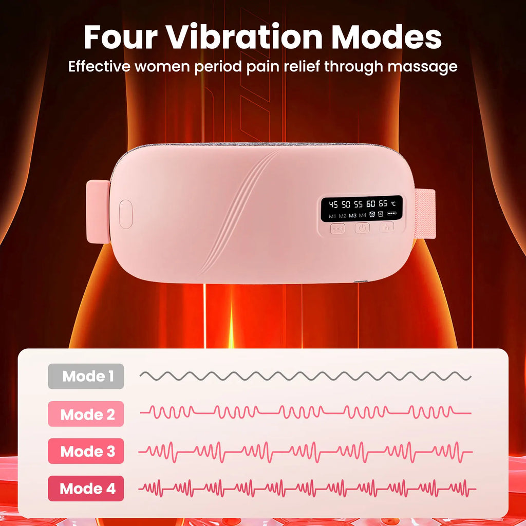 Cordless Menstrual Heating Pad with Vibration Massage