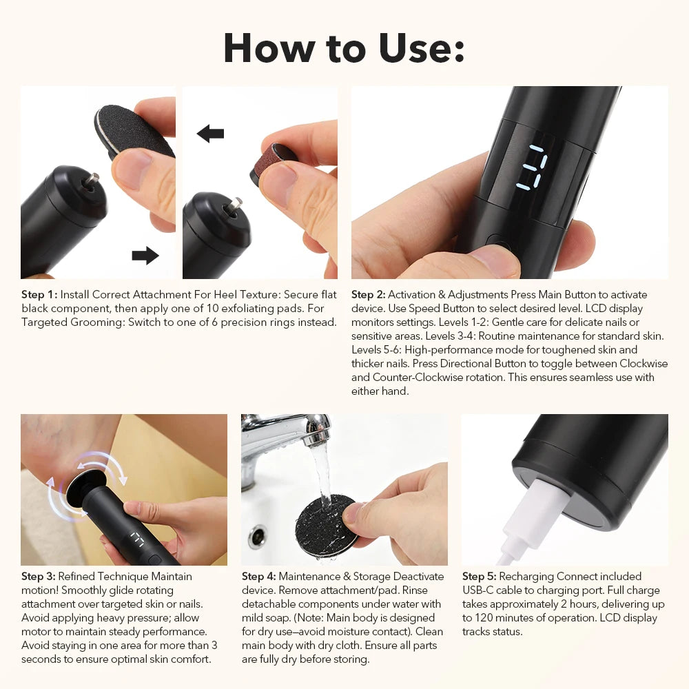 Electric Callus Remover for Smooth Feet and Heel Care - 15