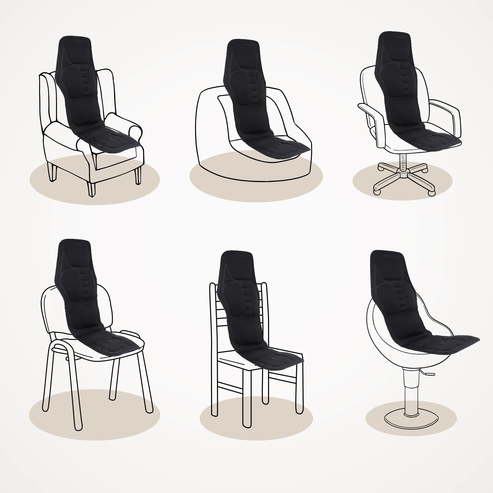 Full Body Vibrating Massage Chair Cushion with Heat - 13