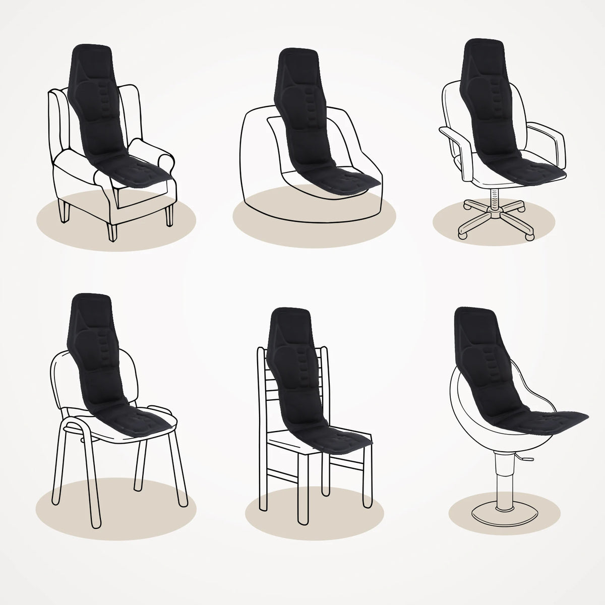 Full Body Vibrating Massage Chair Cushion with Heat
