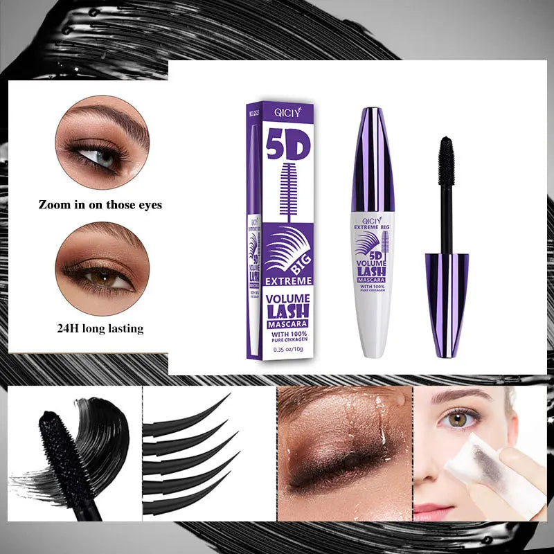 QICILY 5D Volume Mascara Waterproof Long Lasting Lash Extension - 11