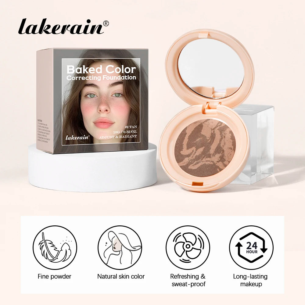 Baked Color Correcting Face Powder Foundation