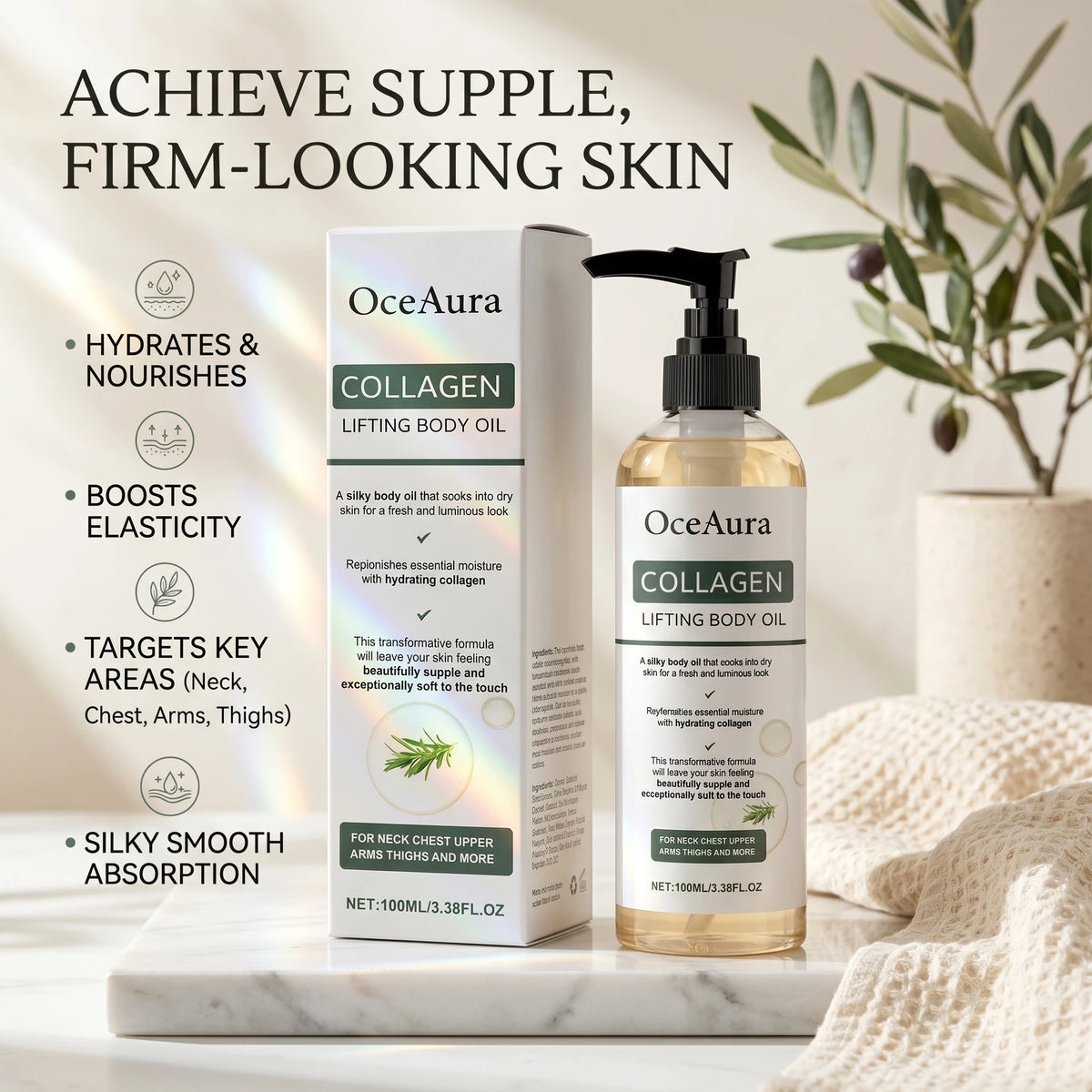 Collagen Body Firming Oil for Tightening and Hydration