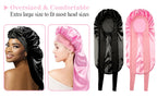 Extra Large Silk Satin Sleep Bonnet with Elastic Hair Band