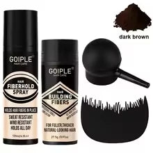 Hair Building Fibers and Spray Thickening Set 4 Piece Kit