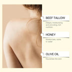 Grass Fed Tallow Balm Bee Venom Caffeine Moisturizer for Dry Skin