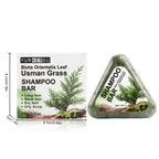 YURHERSU Usman Grass Shampoo Bar Herbal Hair Cleansing Soap 120g