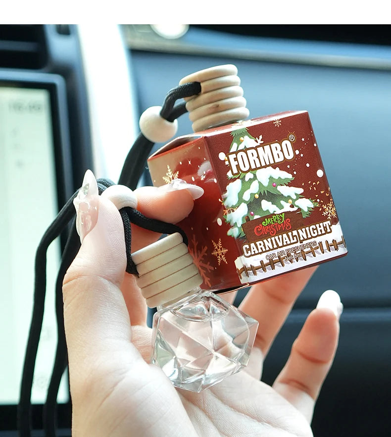 4pc Christmas Car Air Freshener Set Hanging Perfume Diffuser