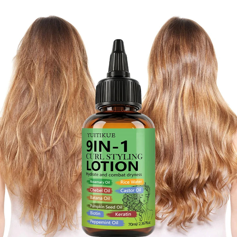 9 in 1 Rosemary and Castor Oil Curly Hair Styling Lotion 70ml
