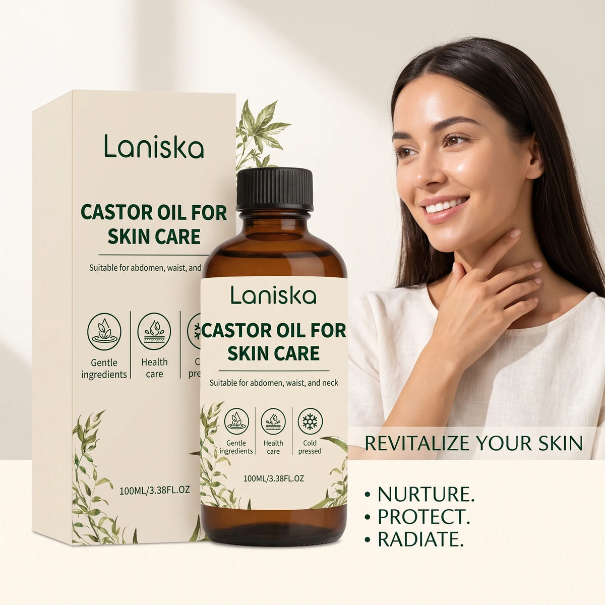 Cold Pressed Castor Oil for Skin Hydration and Massage