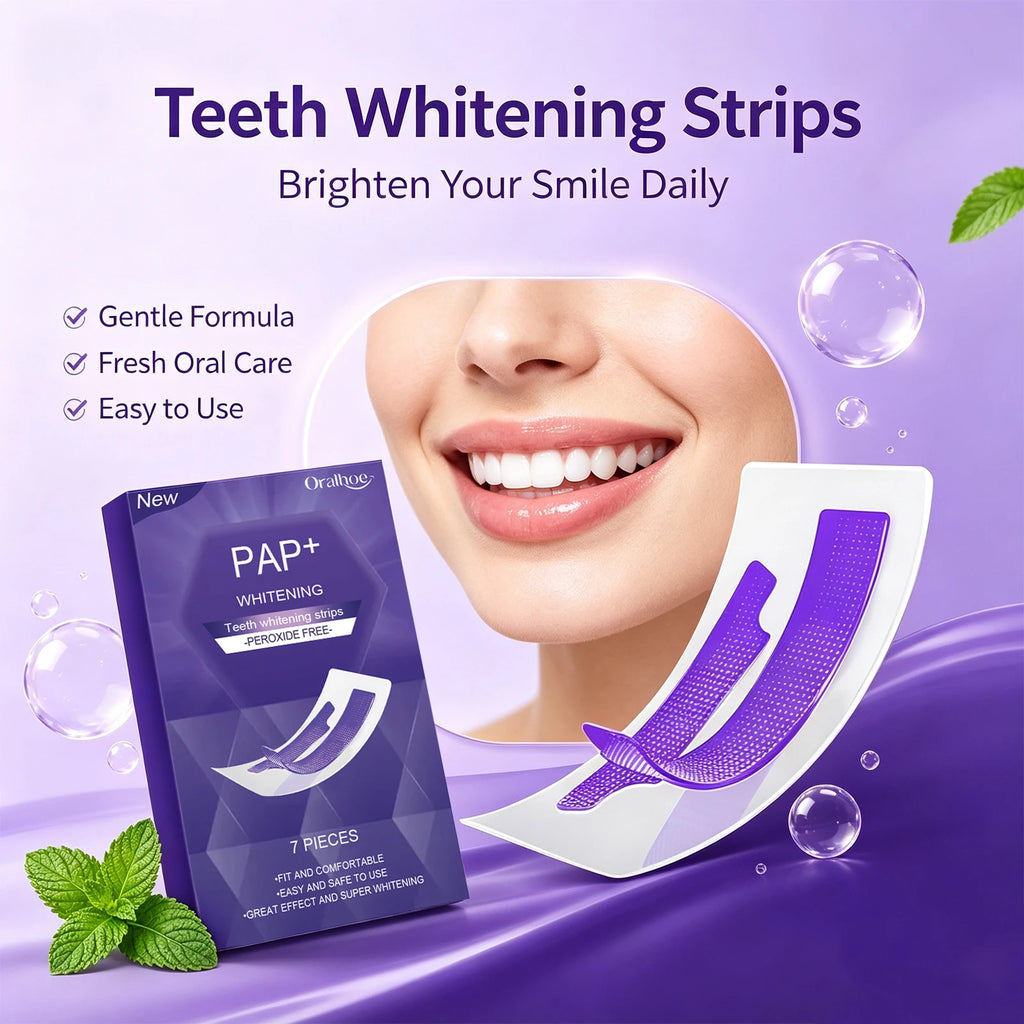 Peroxide-Free Teeth Whitening Strips for Sensitive Teeth