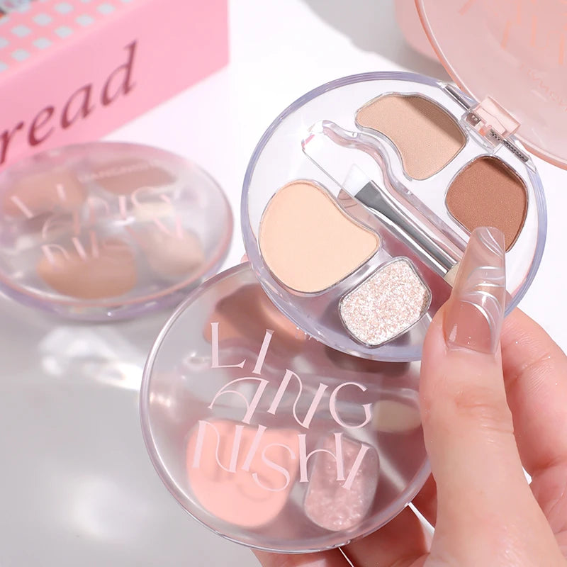 4 Color Eyeshadow Palette Waterproof Matte and Shimmer Makeup Kit