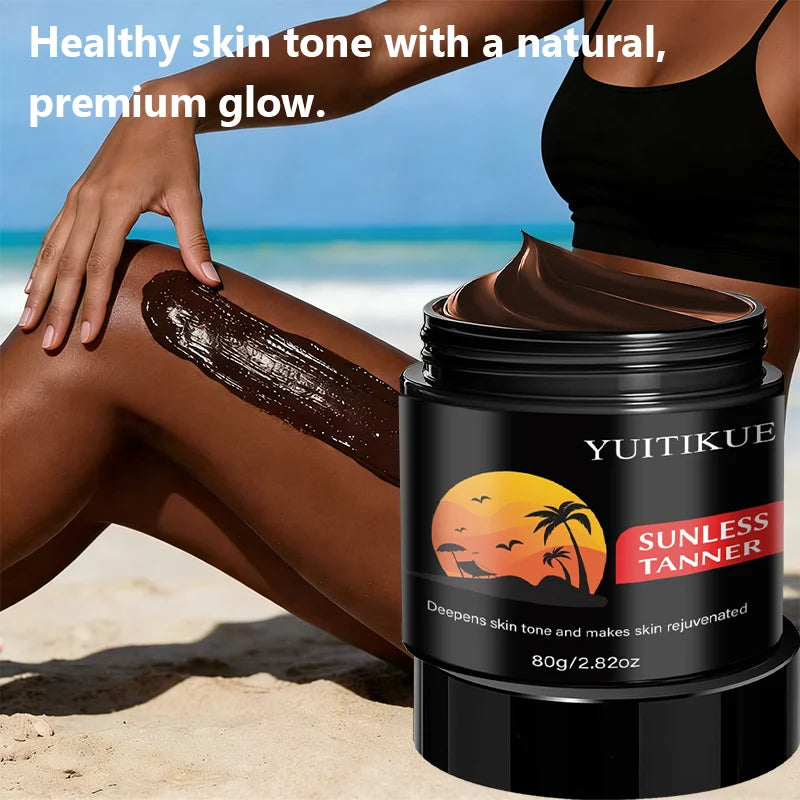 Yuitikue Sunless Tanner Cream 80g Self Tanning Bronzer for Face and Body