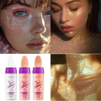 HEYXI Glitter Highlighter Powder Shimmer Makeup for Face Hair and Body