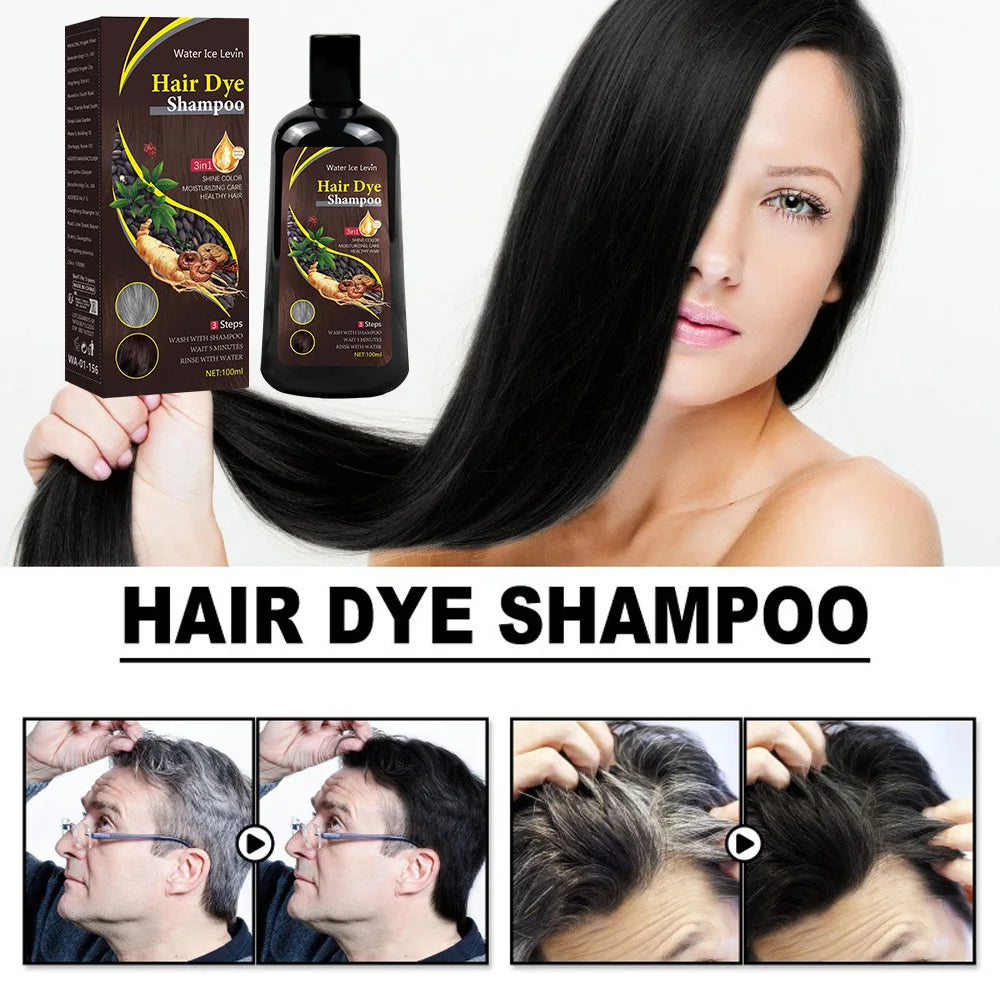 3-in-1 Brown Hair Color Shampoo 100ml - 10