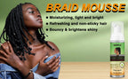 2 Braid Foam Control Mousse and 100g Tea Tree Mint Braid Styling Gel