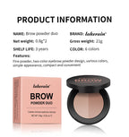 Dual-Tone Eyebrow Powder Palette with Brush