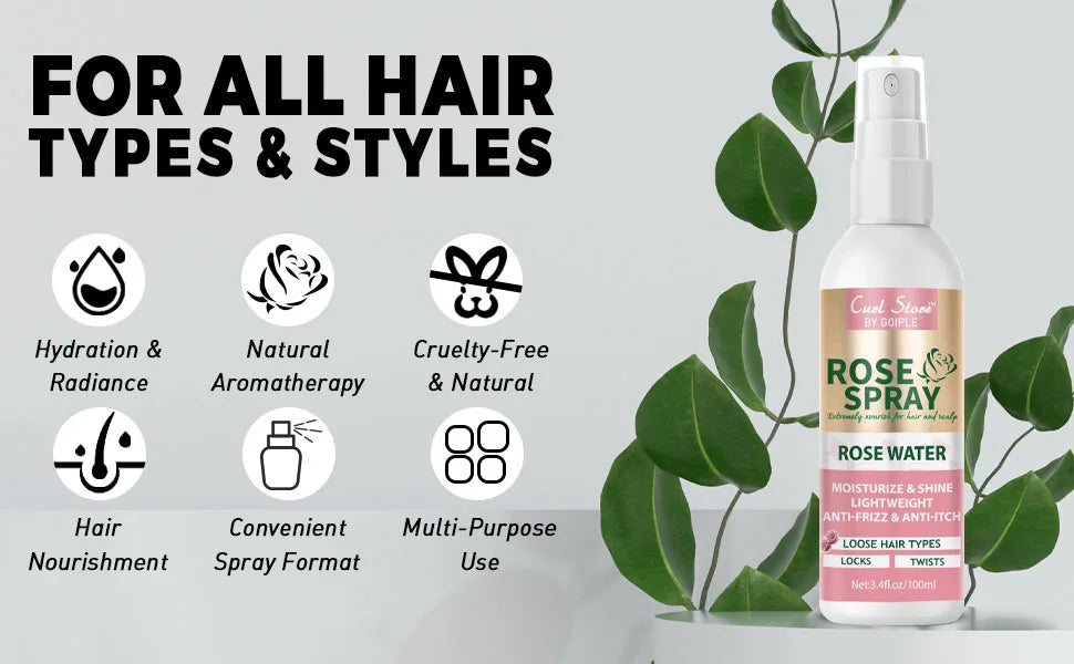 Goiple Braid Styling Set Hair Gel Mousse and Rose Moisturizing Spray - 21
