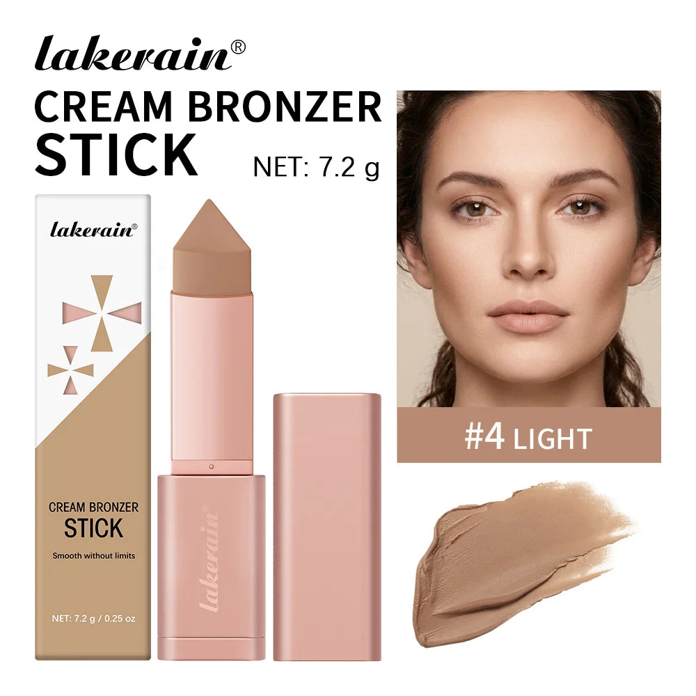 2-in-1 Cream Bronzer and Contour Stick for Sculpted Face Makeup