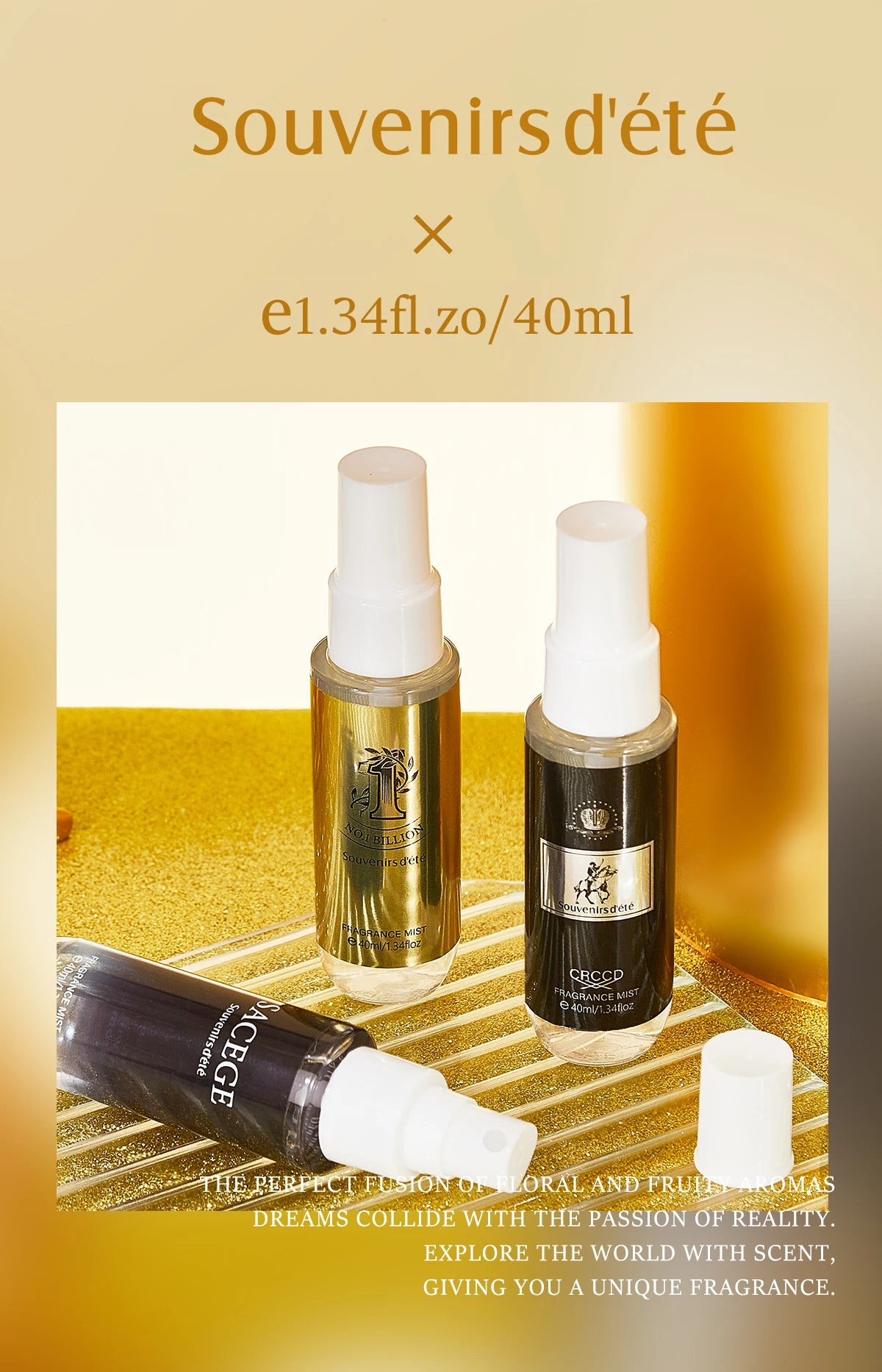 4 Piece Men Fragrance Spray Set Long Lasting Aromatic Cologne Gift - 10