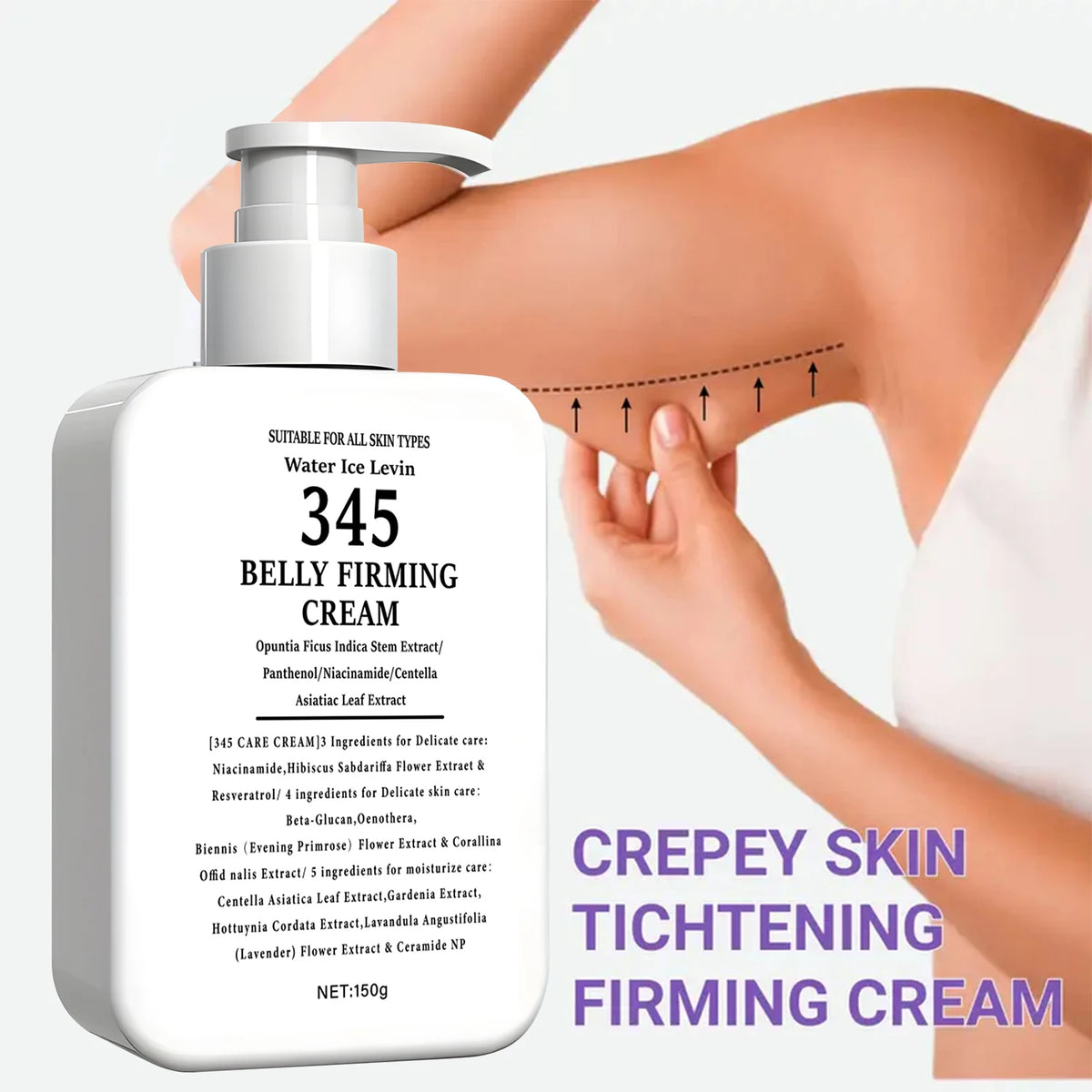 345 Belly Firming Cream Moisturizing Body Lotion with Niacinamide