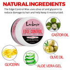 Lockmio Edge Control Wax 250g Hair Pomade Gel with Brush and Band