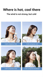 Rechargeable Ice Cooling Handheld Fan for Travel