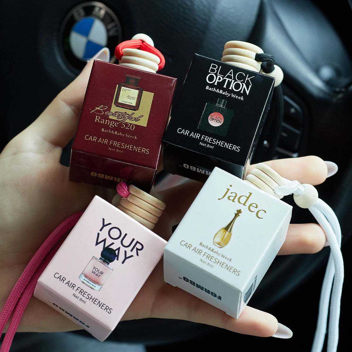 Car Air Freshener Hanging Perfume Diffuser Bottle for Vehicle Interior - 1