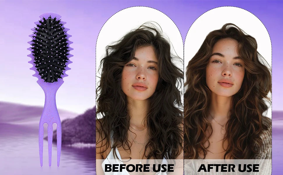 Multifunctional Curly Hair Styling Comb and Scalp Massage Brush