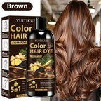 5-in-1 Herbal Hair Dye Shampoo for Grey Hair Coverage 100ml