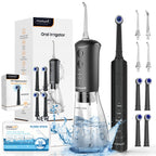 Electric Toothbrush and Portable Water Flosser Oral Care Combo