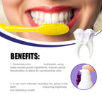Purple Teeth Whitening Mousse Deep Cleaning Foam Toothpaste 50ml