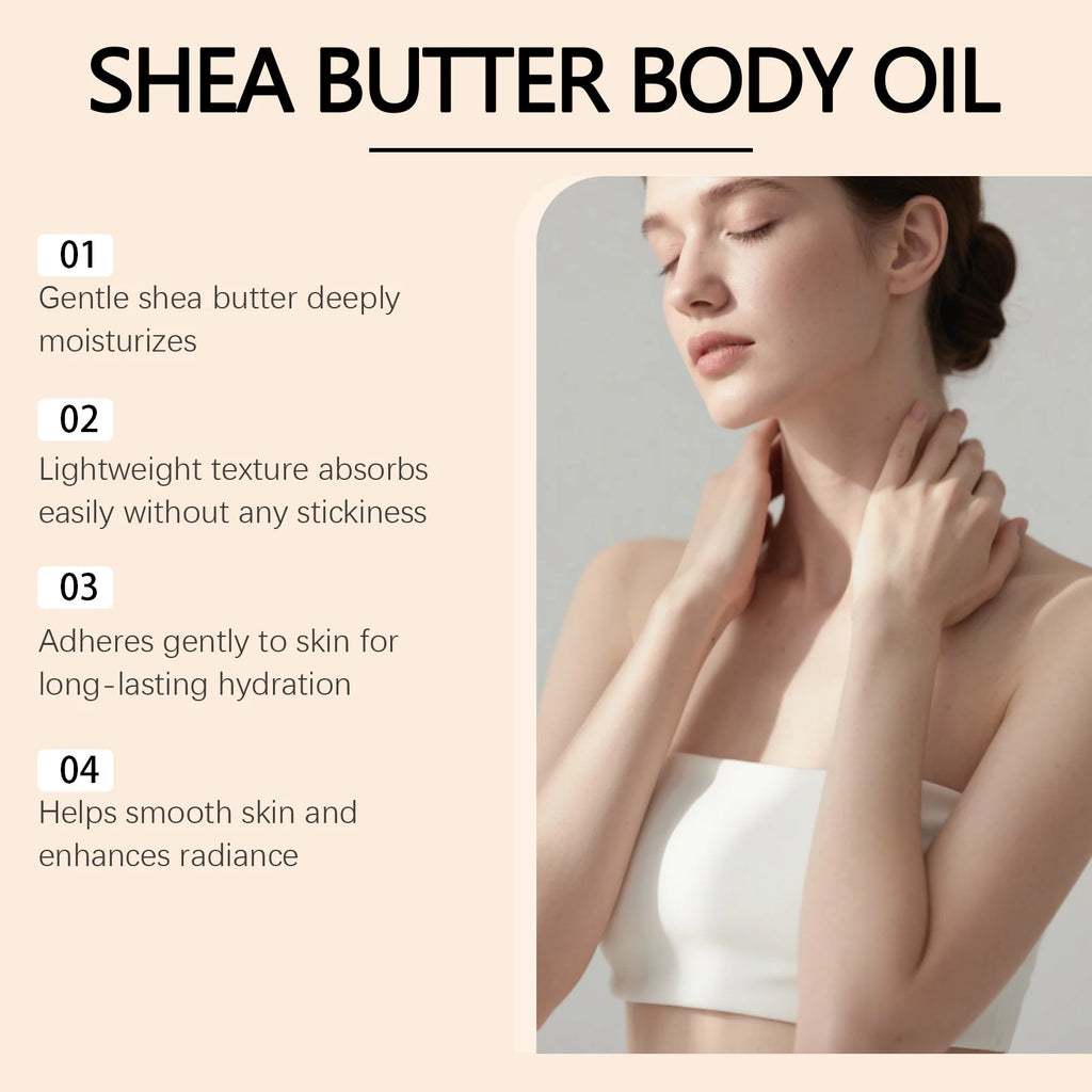 Nourishing Shea Butter Body Oil for Dry Skin Hydration