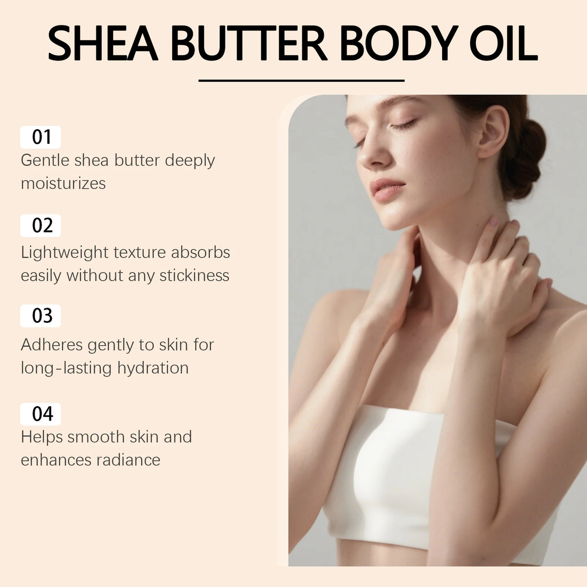Nourishing Shea Butter Body Oil for Dry Skin Hydration