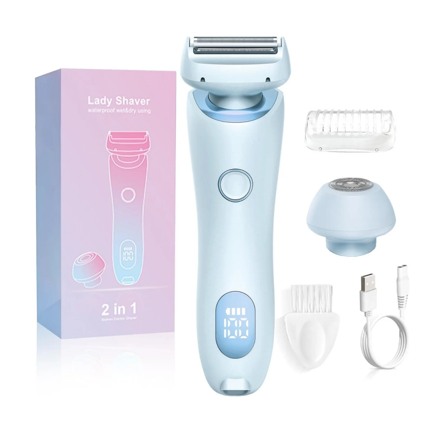 Electric Women's Body Hair Shaver and Bikini Trimmer - 20