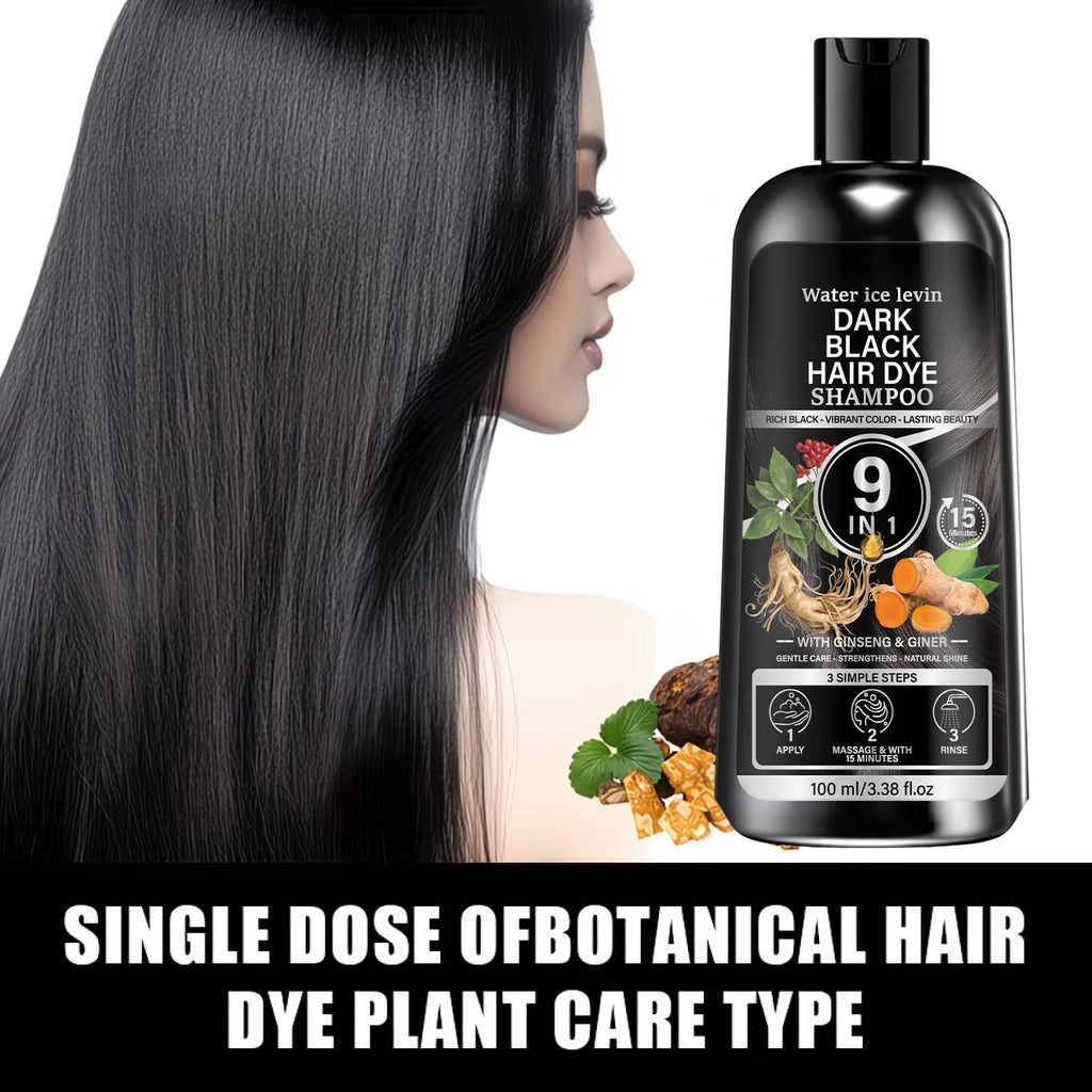 Water Ice Levin 9-in-1 Black Hair Dye Shampoo 100g
