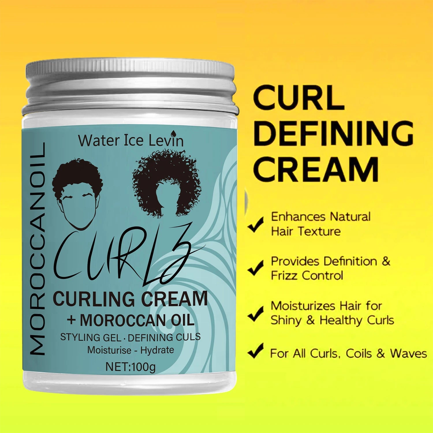 Coconut Oil Curling Cream Hydrating Curl Definition and Frizz Control - 6