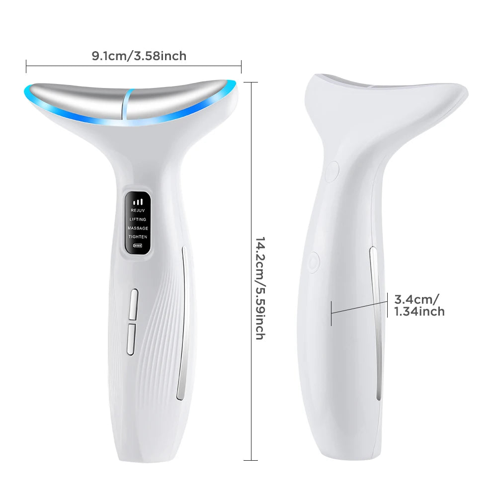 LED Facial and Neck Skin Tightening Massage Device