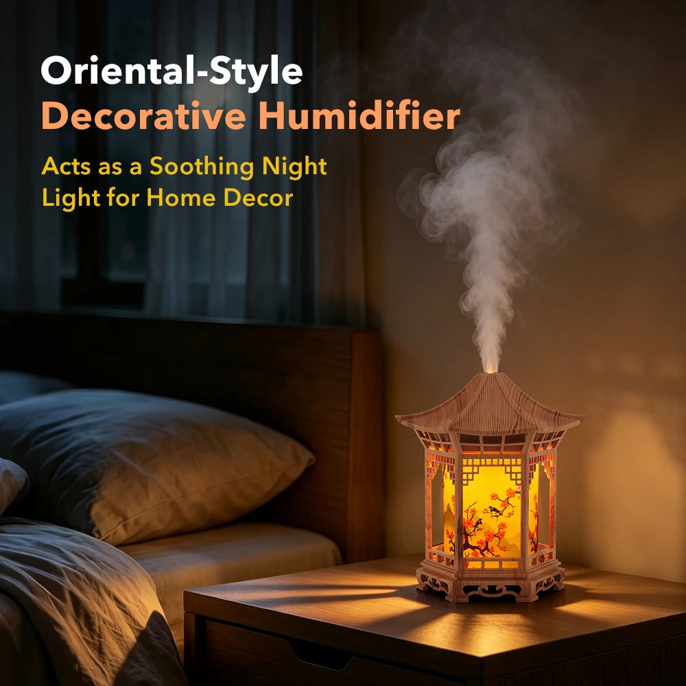 Oriental Pavilion Desktop Humidifier with Night Light