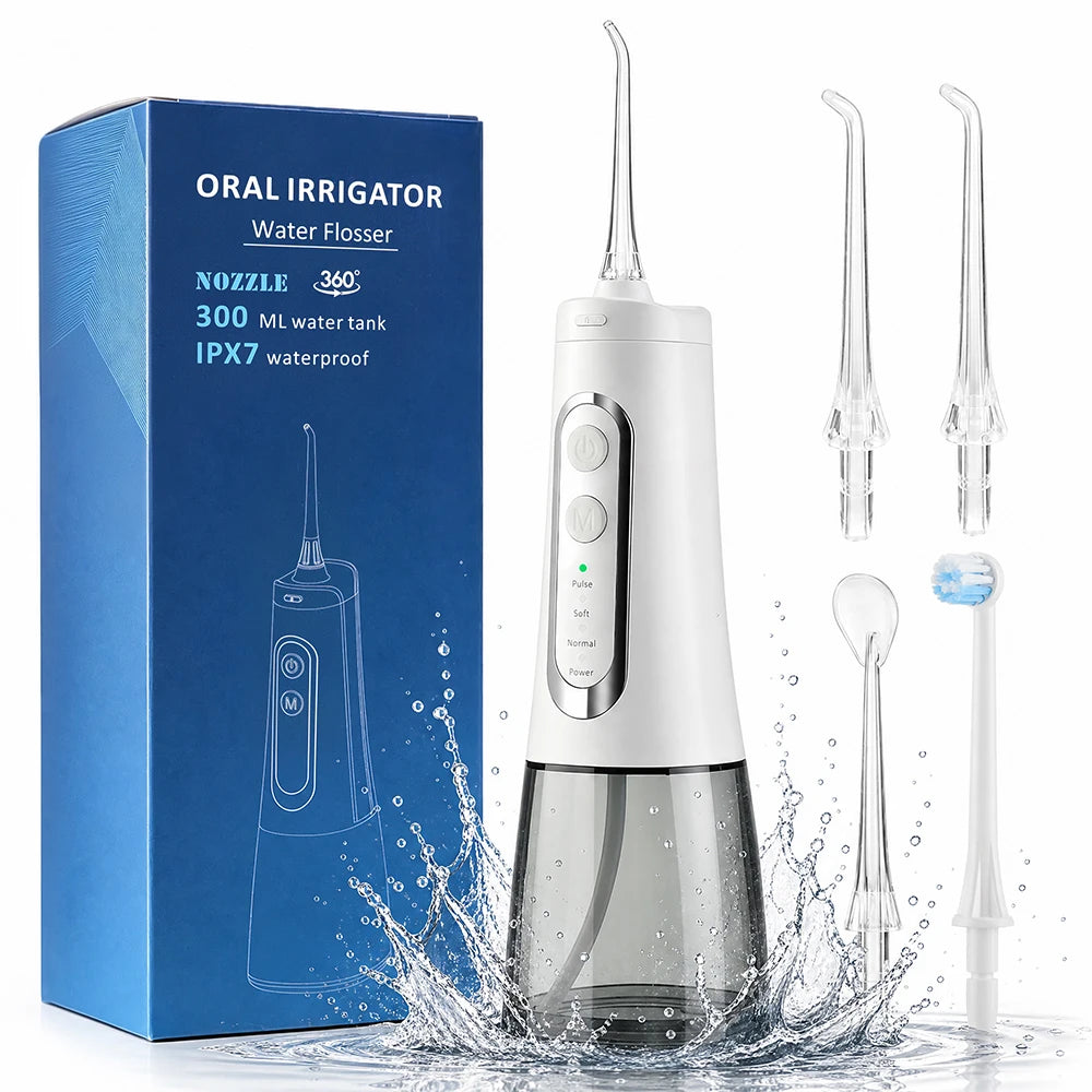 Portable Rechargeable Oral Irrigator Water Flosser for Teeth