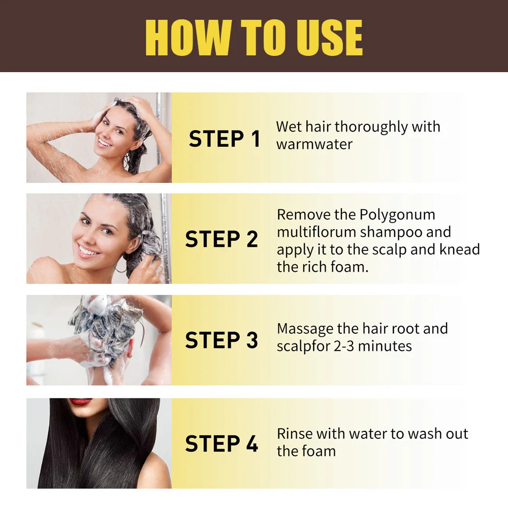 3-in-1 Brown Hair Color Shampoo 100ml - 6