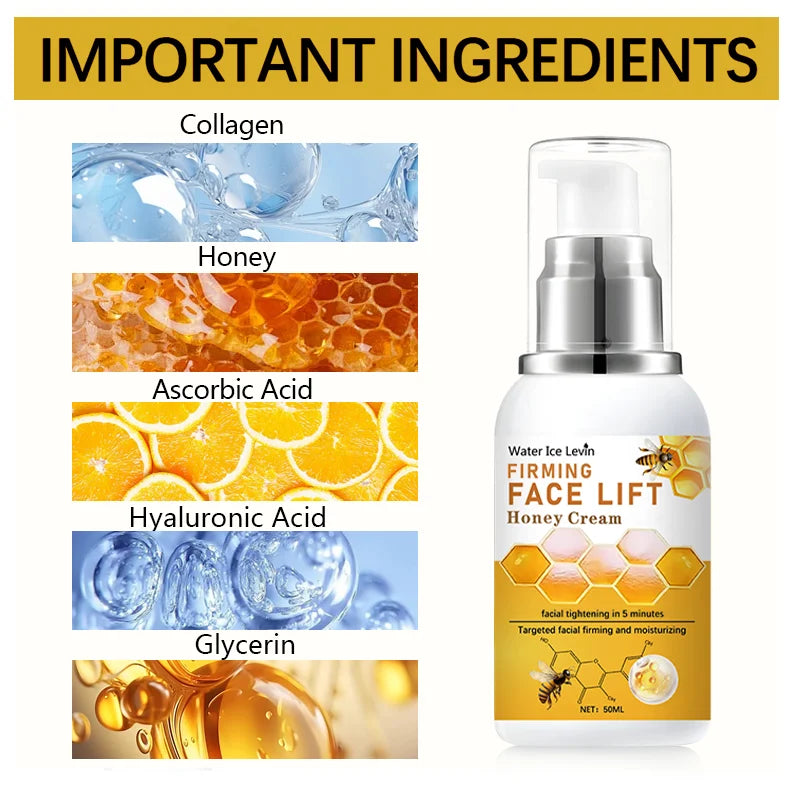 Honey Instant Face Lift Cream Firming and Anti Aging Moisturizer 50ml