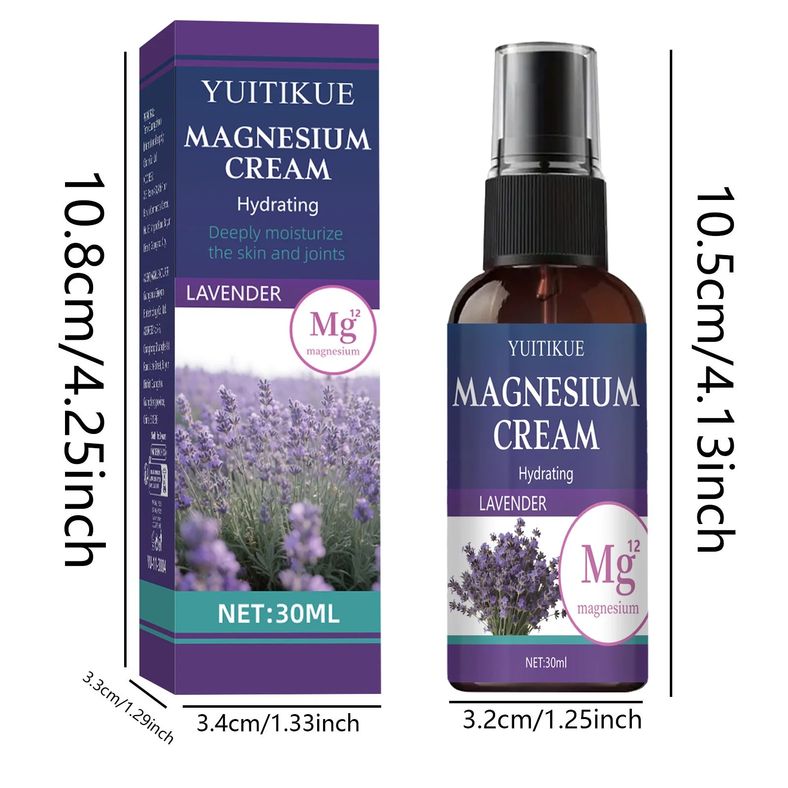 YUITIKUE Magnesium Lavender Spray Joint and Muscle Soothing Cream 30ml - 8