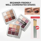 9-Color Eyeshadow Palette with Makeup Brush