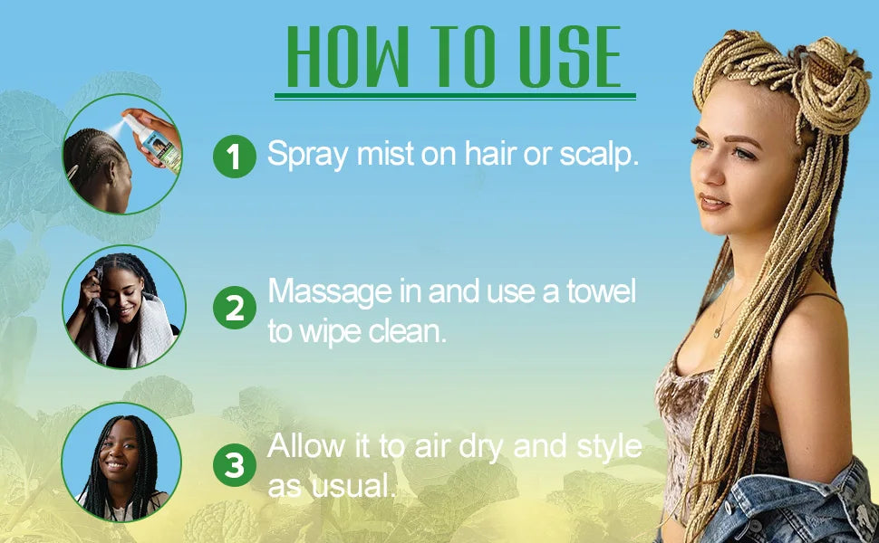 Rinse Free Braid Shampoo and Nourishing Braid Essence Oil Set