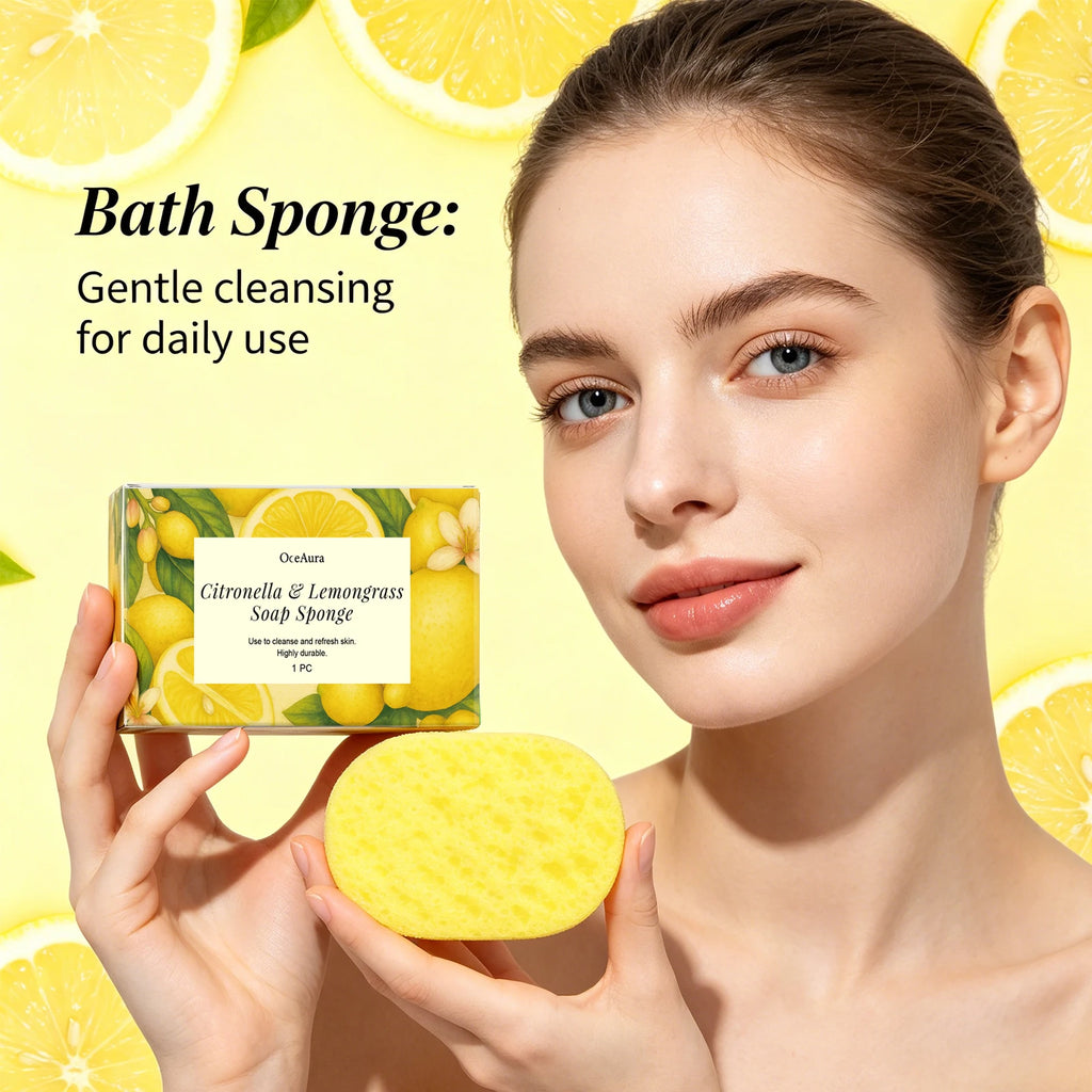 Exfoliating Bath Sponge for Daily Body Cleansing and Skin Refreshing